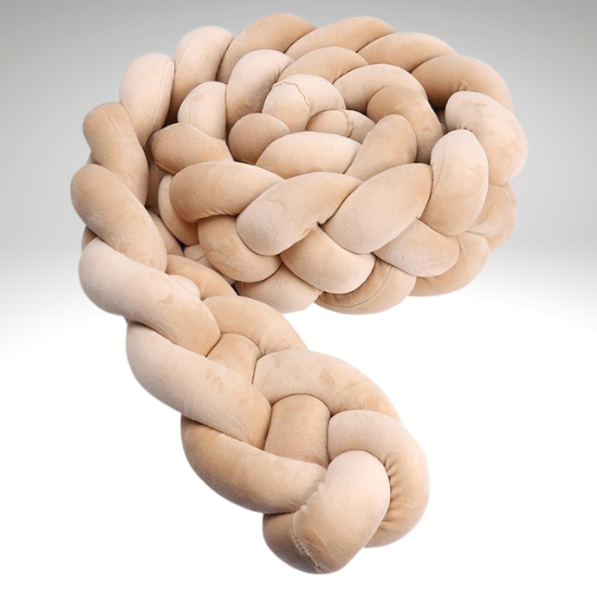 Tour de lit tresse caramel 4 brins securisant