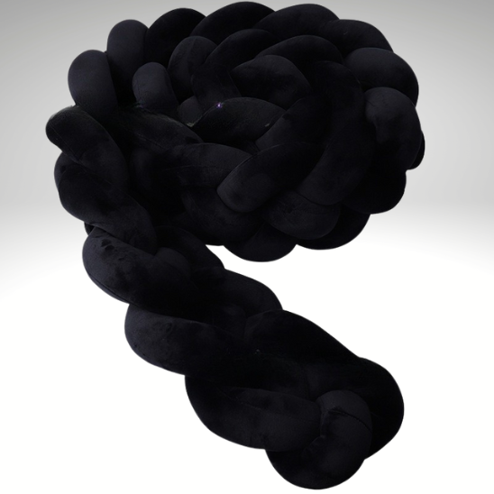 Tour de lit tresse noir pour bebe
