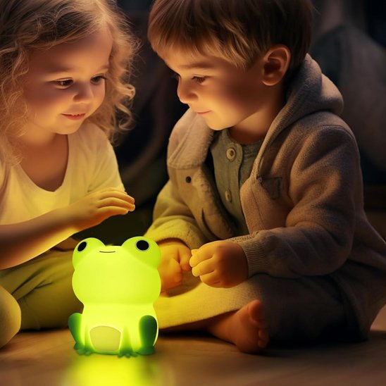mignons avec son Veilleuse bébé grenouille