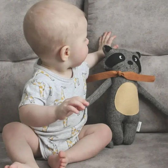 Doudou bébé garçon avec petit panda 