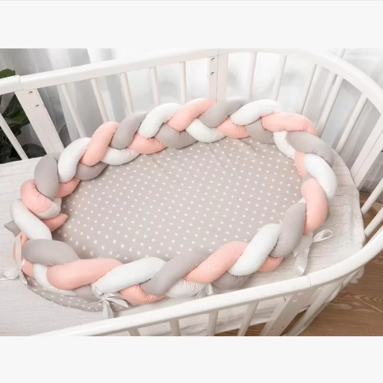 Réducteur de lit tressé tricolore | CocoonBaby