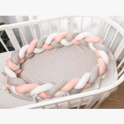 Réducteur de lit tressé tricolore | CocoonBaby