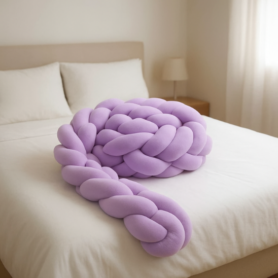 tour de lit tresse violet quatre brins
