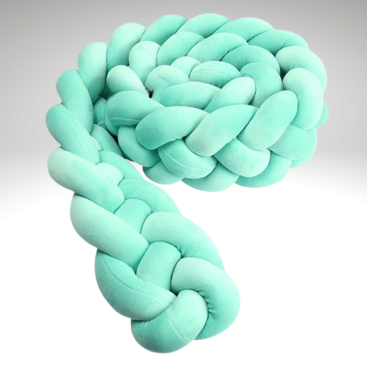 Tour de lit tresse emeraude