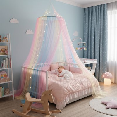 bebe dodo avec joeuts ciel lit feerique multicolore
