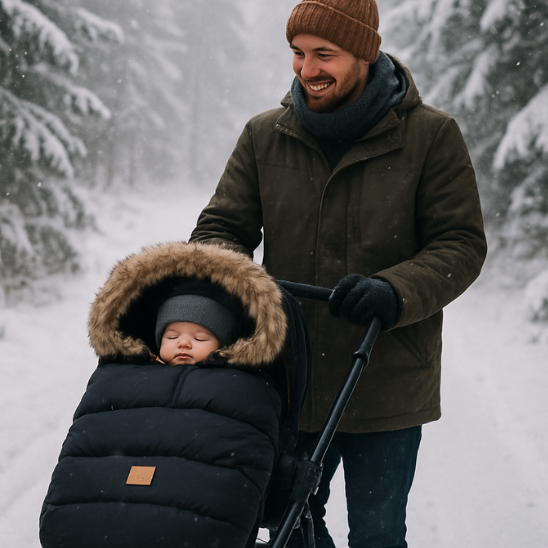 chanceliere poussette papa balade avec petit prince