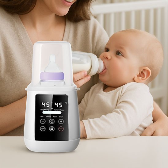 Chauffe biberon​ bambin avec maman