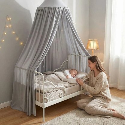 ciel de lit bebe cocooning doux vert deau