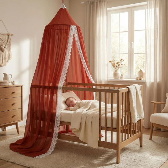 ciel de lit bebe endormi securise