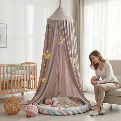 ciel de lit bebe pour sommeil apaise violet