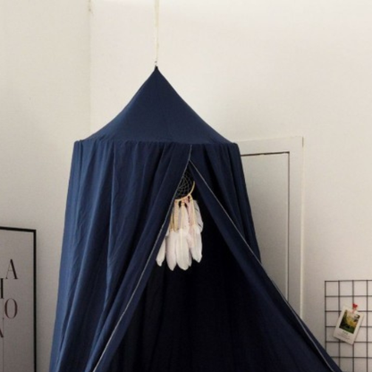 ciel de lit pour bebe bleu marine style garcon