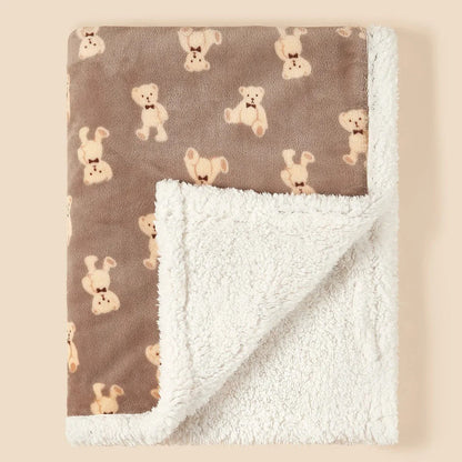 couverture bebe ultra douce coton bio marron pastel