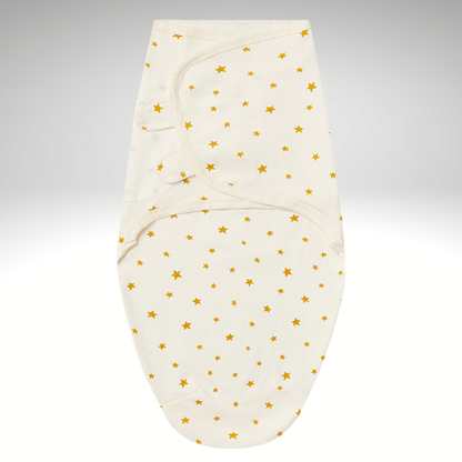 couverture emmaillotage bebe etoile dor