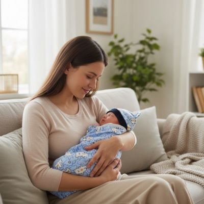 Couverture emmaillotage bebe rêves d'amour 