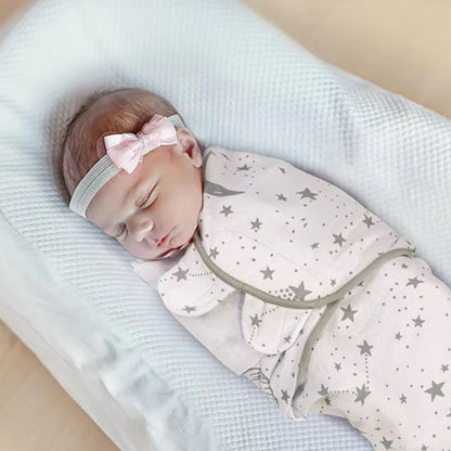 Couverture emmaillotage blanc etoile