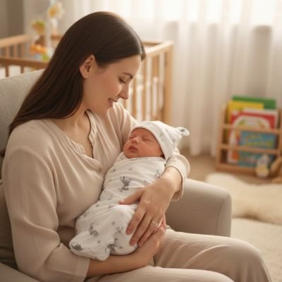 Couverture emmaillotage gris amour de coeur