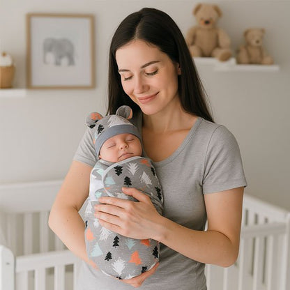 Couverture emmaillotage gris