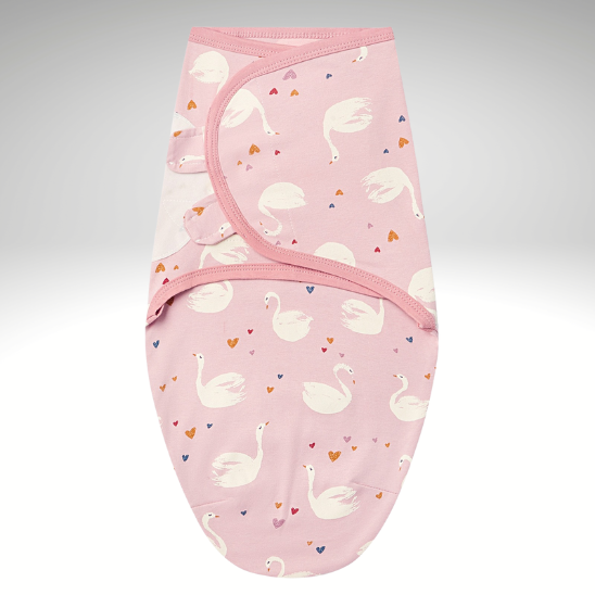 couverture emmaillotage sygne rose