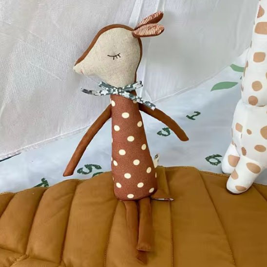 Doudou bébé garçon petit cerf marron