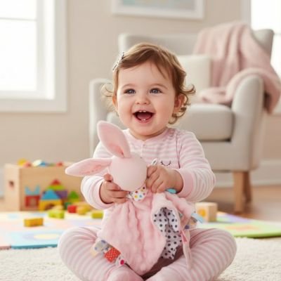 Doudou bebe mignonne heureuse