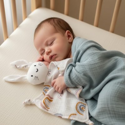 Doudou lapin douceur de naissance 
