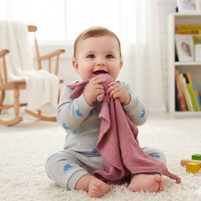 Doudou naissance bebe lapin rose mignonne