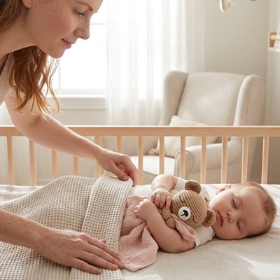 Doudou pour bébé rose doux