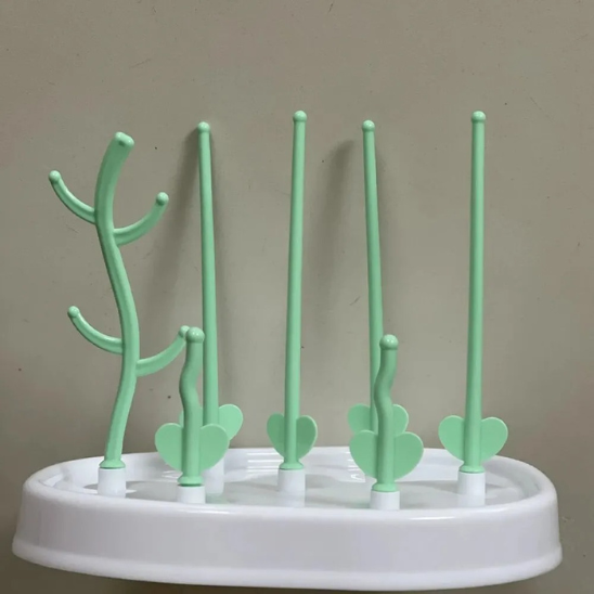 egouttoir biberon bebe vert forme cactus