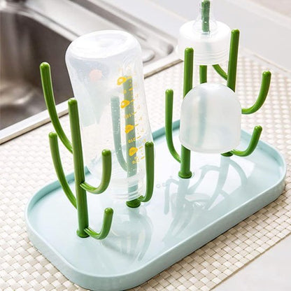egouttoir biberon hygiene pratique vert cactus