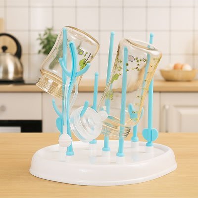 egouttoir biberon hygipratique bleu ciel