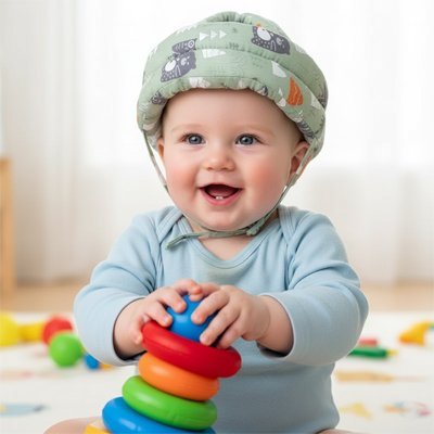 enfant bien aime casque bebe protection legere ajustable