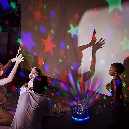 fete famille veilleuse bebe projection plafond