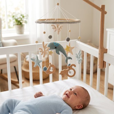 Mobile bebe mignon joyeux