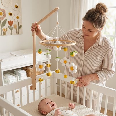 mobile pour lit bebe abeille mignonne 