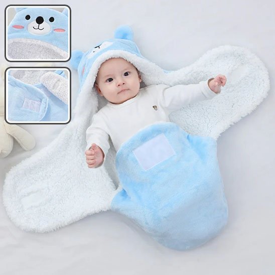 Nid d'ange bebe Ours bleu