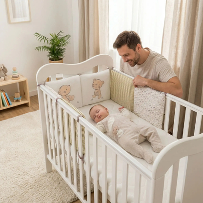 papa en regarde son prince tour de lit