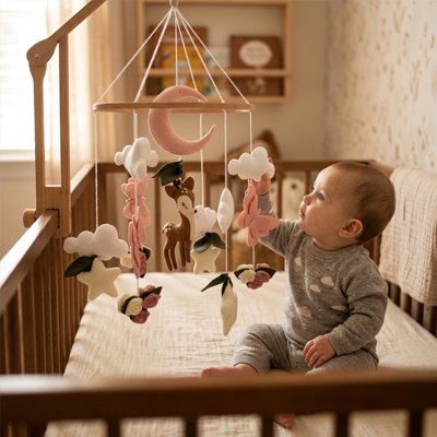 petit tresor touche son mobile bébé