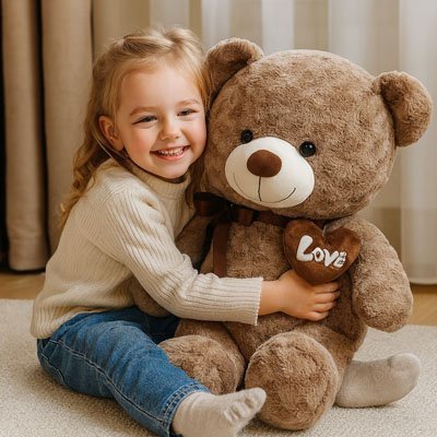 princesse souriante ours en peluche ultra doux