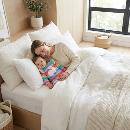 pyjama bebe fille coton respirant maman endormi avec sa princesse