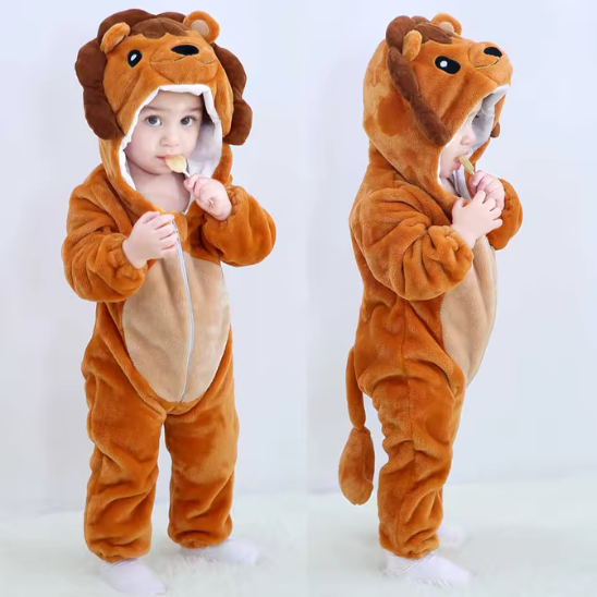 pyjama bebe garcon doux avec illustration petit lion