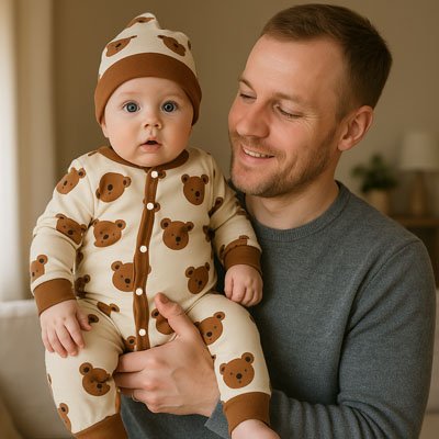 pyjama bebe garcon papa heureux de son future 