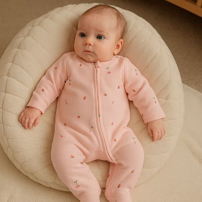 Pyjama bebe​ velour rose cerise