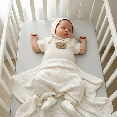 pyjama pour bébé garçon beige nounours mignon