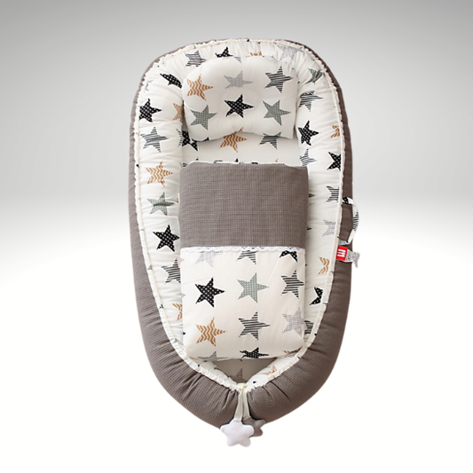 reducteur de lit bebe beige couette etoile