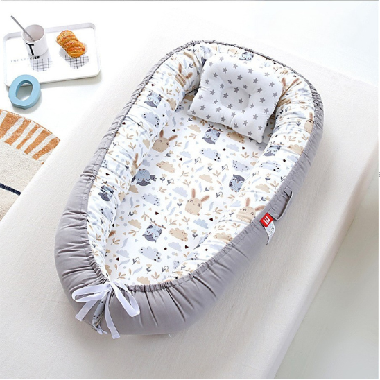 reducteur de lit bebe confortable chouette bleu