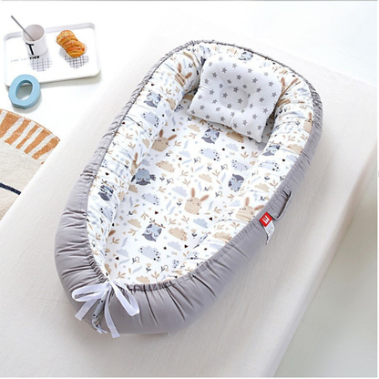 reducteur de lit bebe confortable chouette bleu
