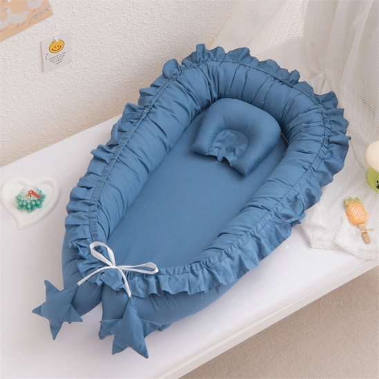 reducteur de lit bleu marine