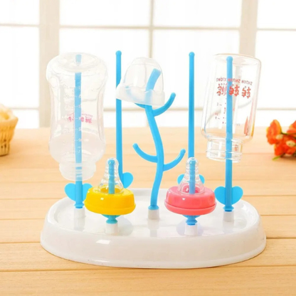 support bleu egouttoir biberon