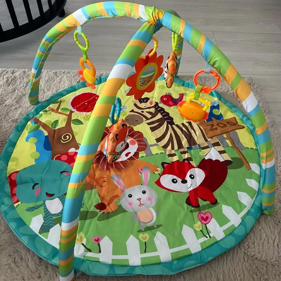 tapis eveil sensoriel pour bebe decore animal