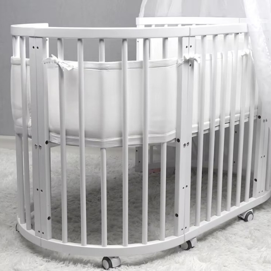 tour de lit bebe en tissu respirant doux securise pour sommeil